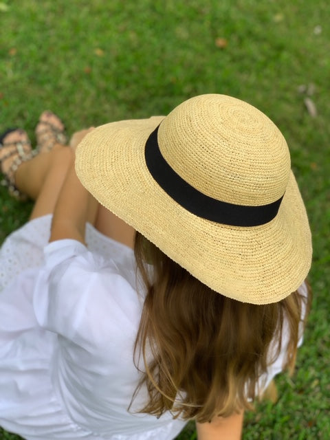 Pamela classic crochet hat made with soft toquilla straw