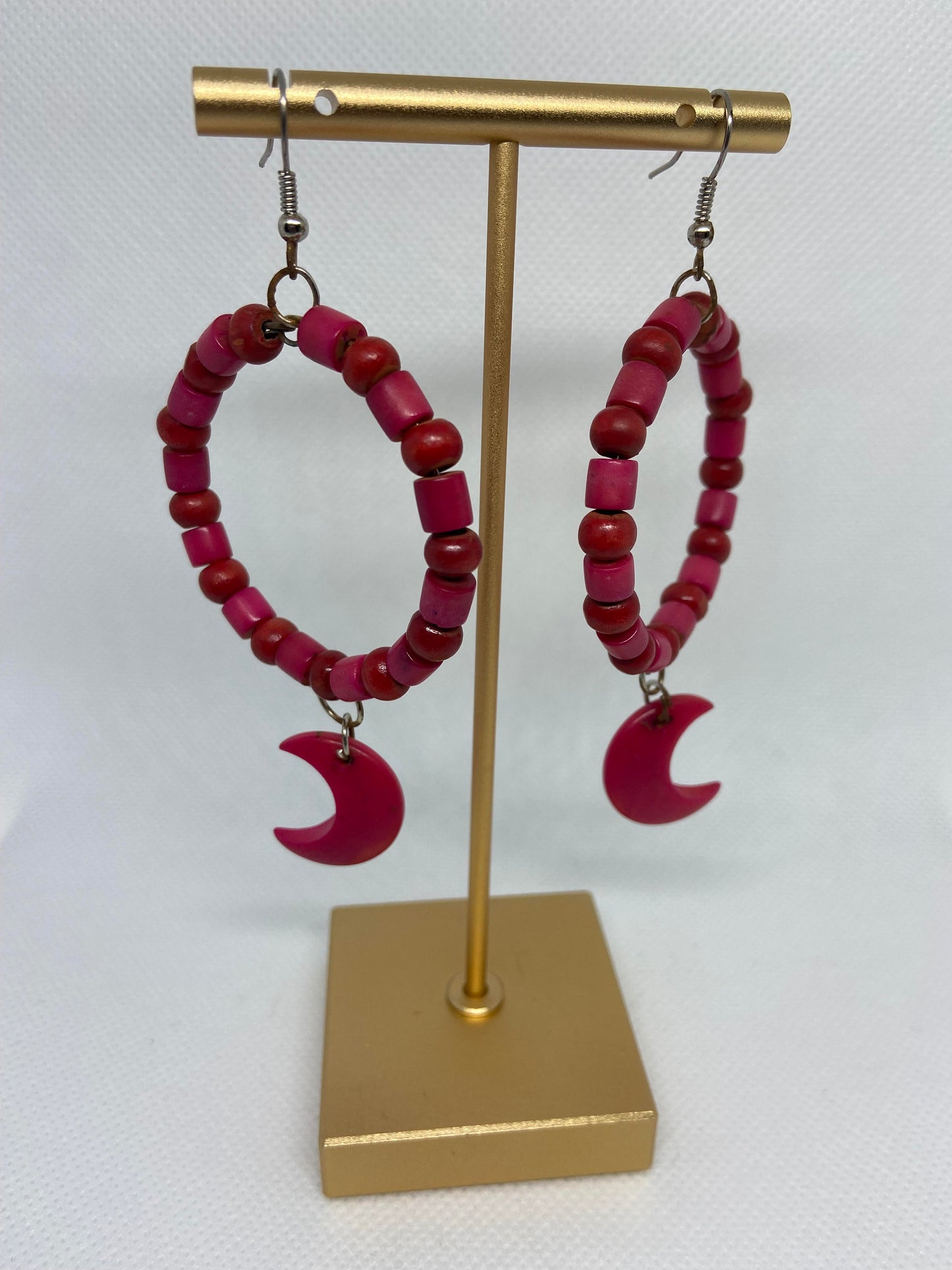 Fun Red Tagua Earrings